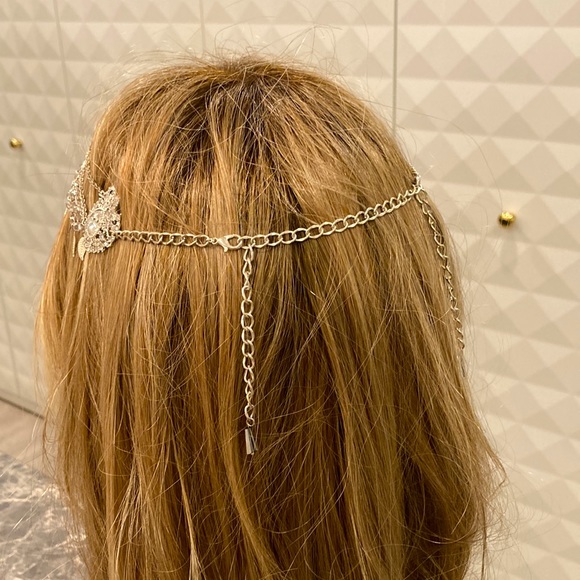 Boho crystal rhinestone headpiece crown - Picture 7 of 7